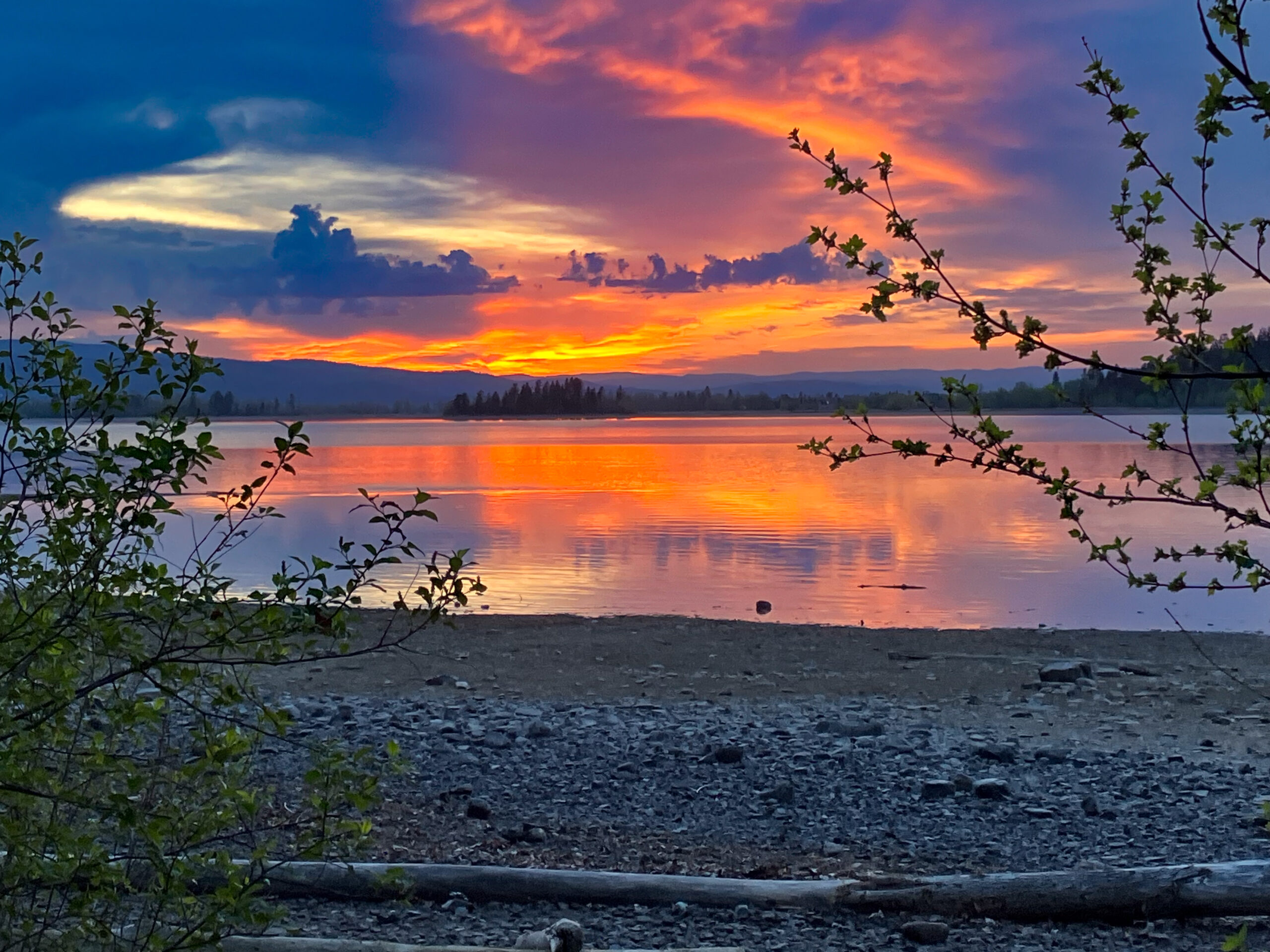 Sunset over Flathead Lake