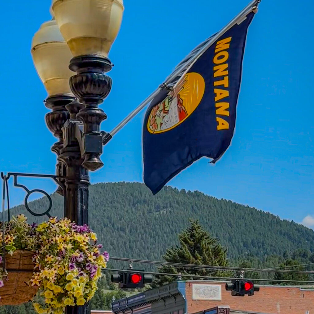 Montana State flag, in Phillipsburg