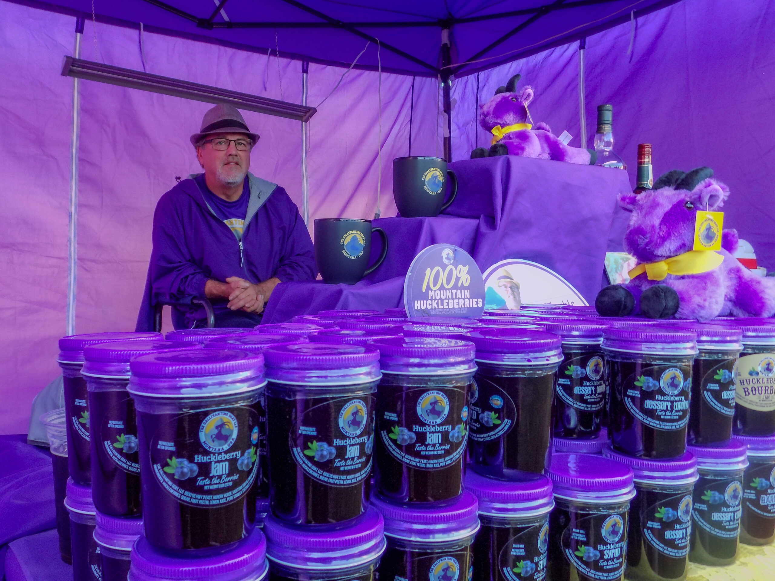 Huckleberry jam vendor